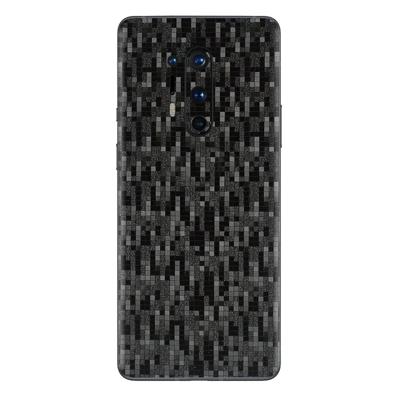 3D Camo Wood Skin Film Wrap Skin Phone Rückenaufkleber für OnePlus Ace2 Ace Pro 11 10 9 Pro 8t 8 7t 1+7t Pro 1+6T Schwarze Camo Skin