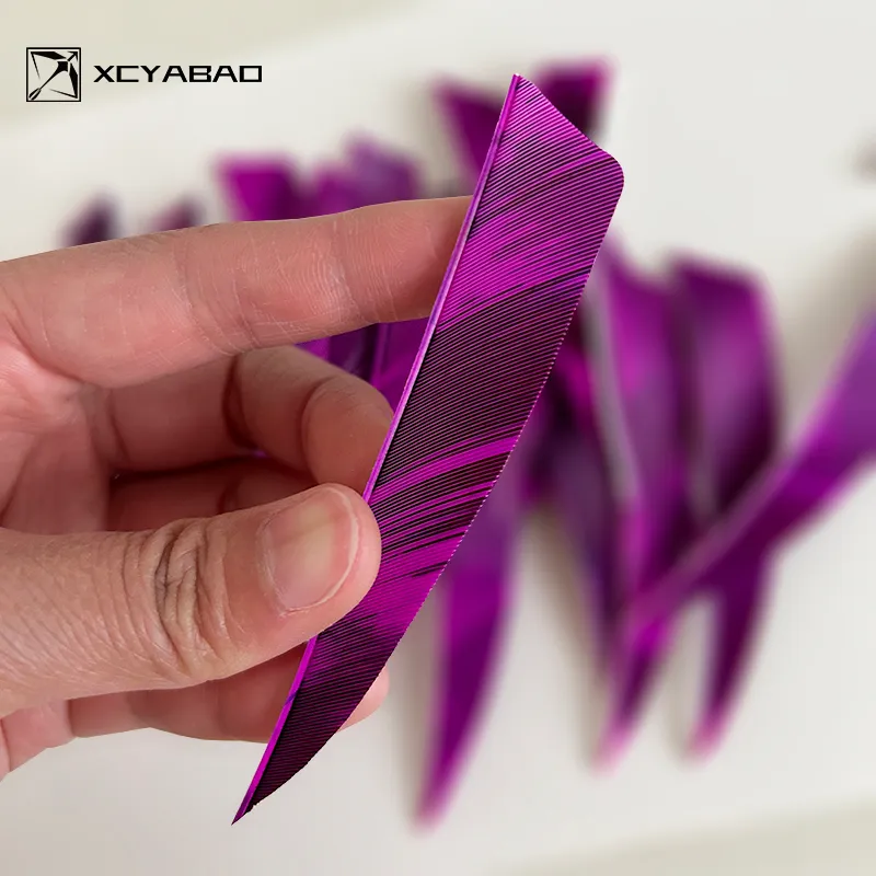 YABAO 100PCS 4" Arrow Feather Fletching Camo Colors Real Turkey Feather Archery Fletches for DIY Arrow Bow Accessories