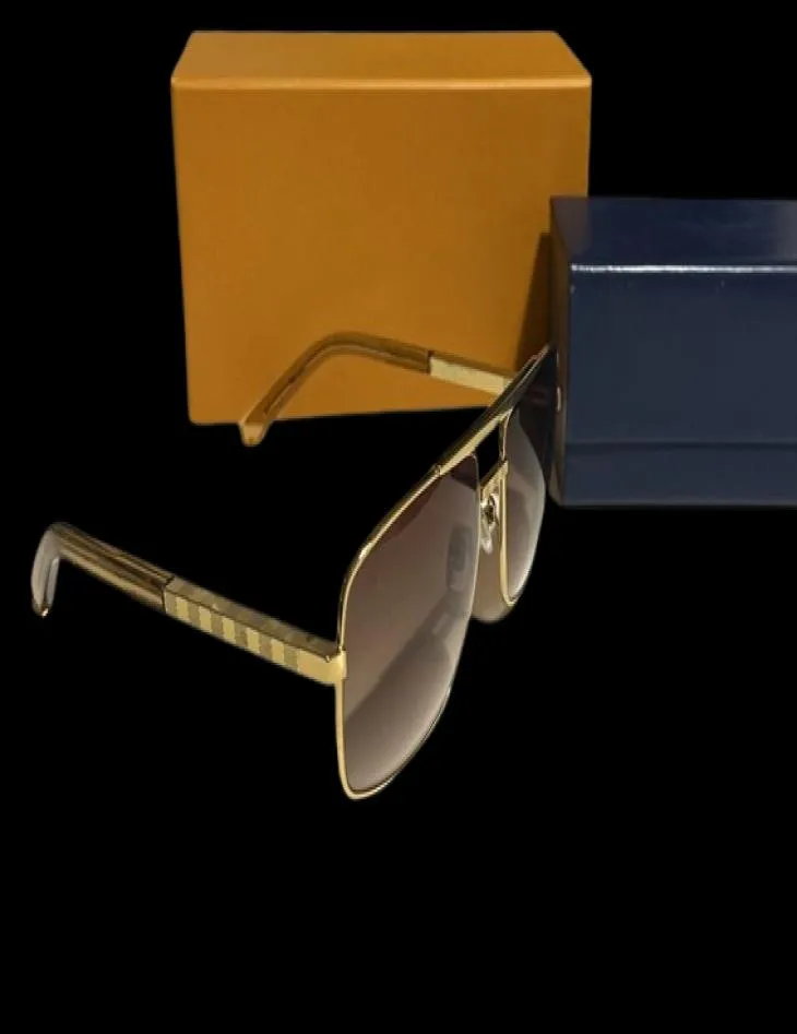 Luxury Fashion Classic 0259 Lunettes de soleil pour hommes Metal Square Gold Frame UV400 Unisexe Designer Vintage Style Attitude Sunglasses Pro2841015