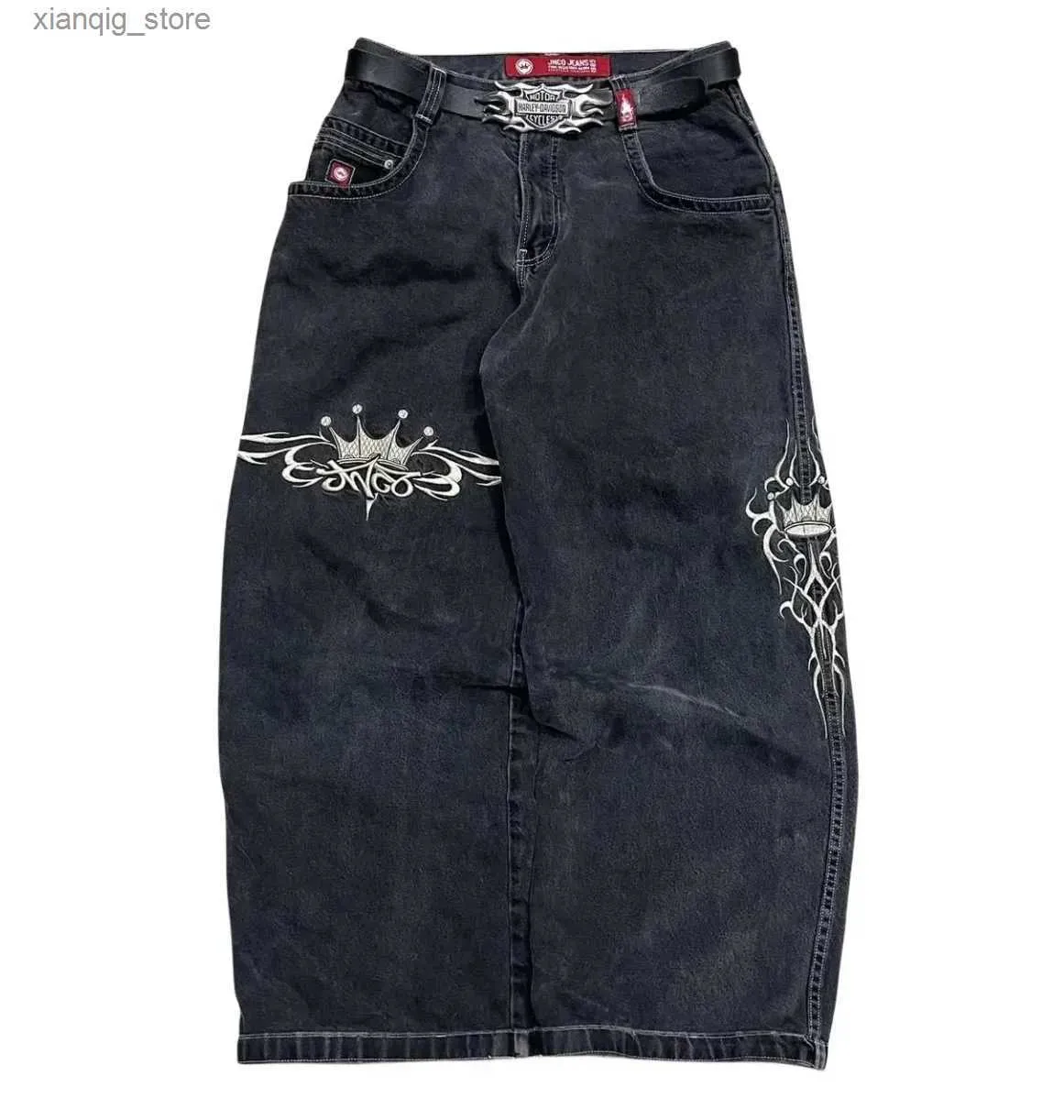JNCO Mens Baggy Jeans Retro 90s Hip Hop Streetwear From Xianqig