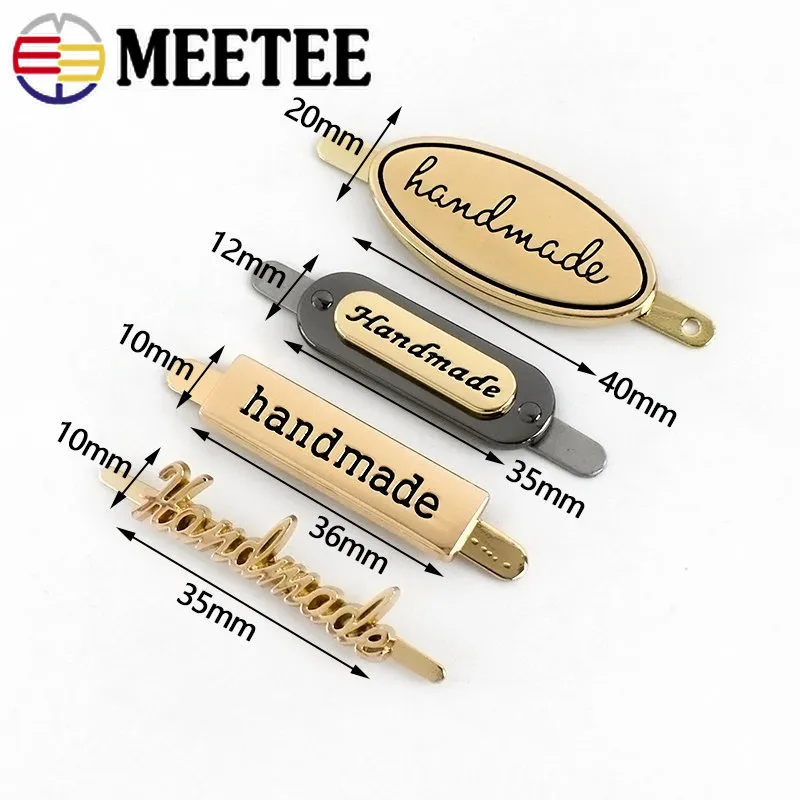 10Pcs 35/36/40mm Handmade Handcraft Decorative Buckles Clasp Bag Labels Tag for Purse Metal Buckle DIY Sewing Accessories