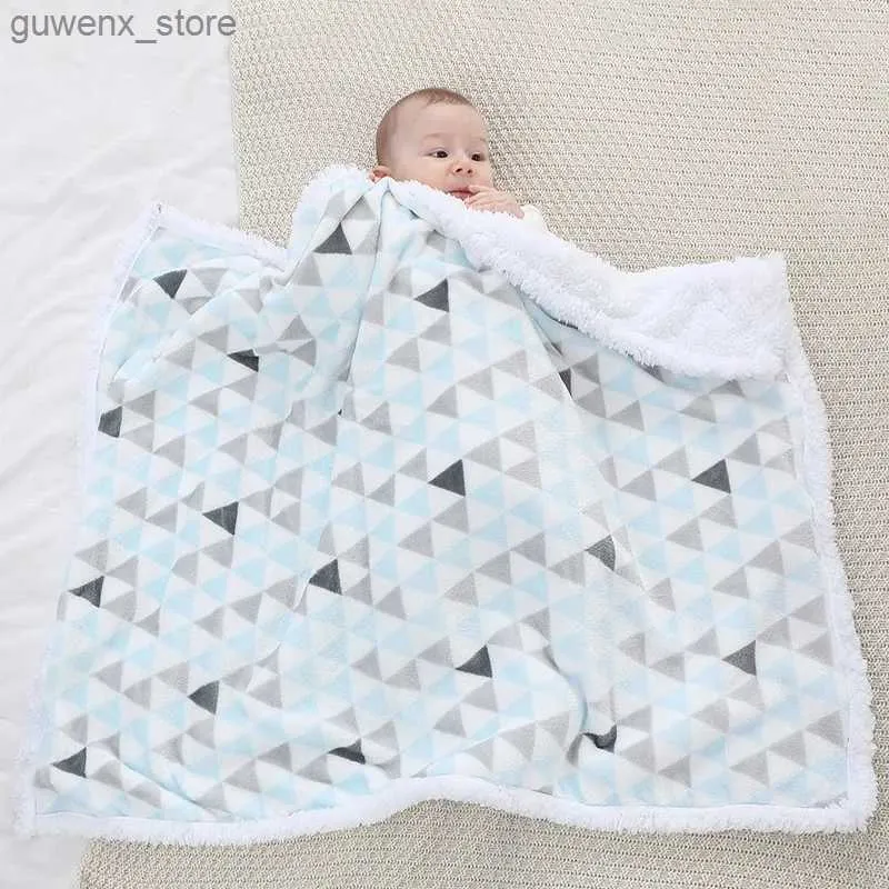 Decken wickeln babydecke warm warmes vlies thermisch neugeborenes weicher Kinderwagen Schlafabdeckung Säuglingsbettwickel Wickel Weichwaschbar dicke Decke Quilt Y2404118duky2