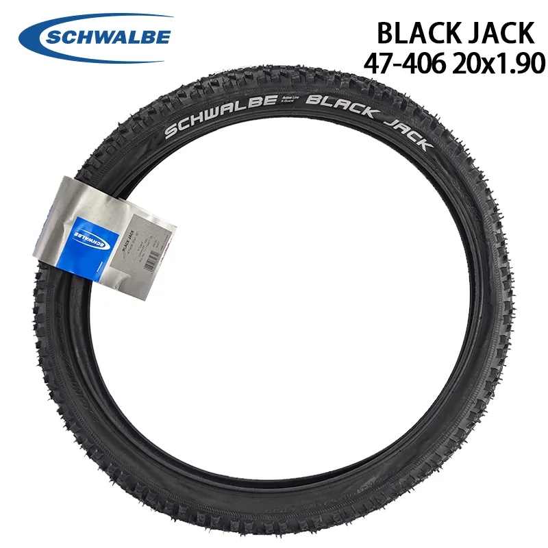 Schwalbe 20 "Cal Black Jack 47-406 20x1,90 dla Birdy MTB Rower BMX Rower Active Line Opona 3 K-GUARD 30-65PSI Cycling Part