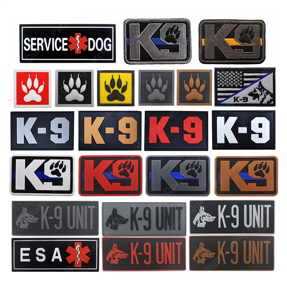 TailWag Planet Service Dog Patch - 2 Pack, Hook & Loop, 3x3 Inches, Embroidered
