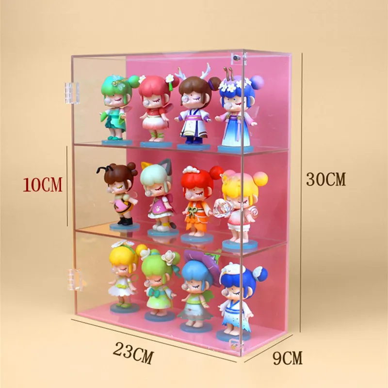 Présentoir / Vitrine à 3 Étages En Acrylique Transparent Pour Figurines Et Collections - 28x12x36cm