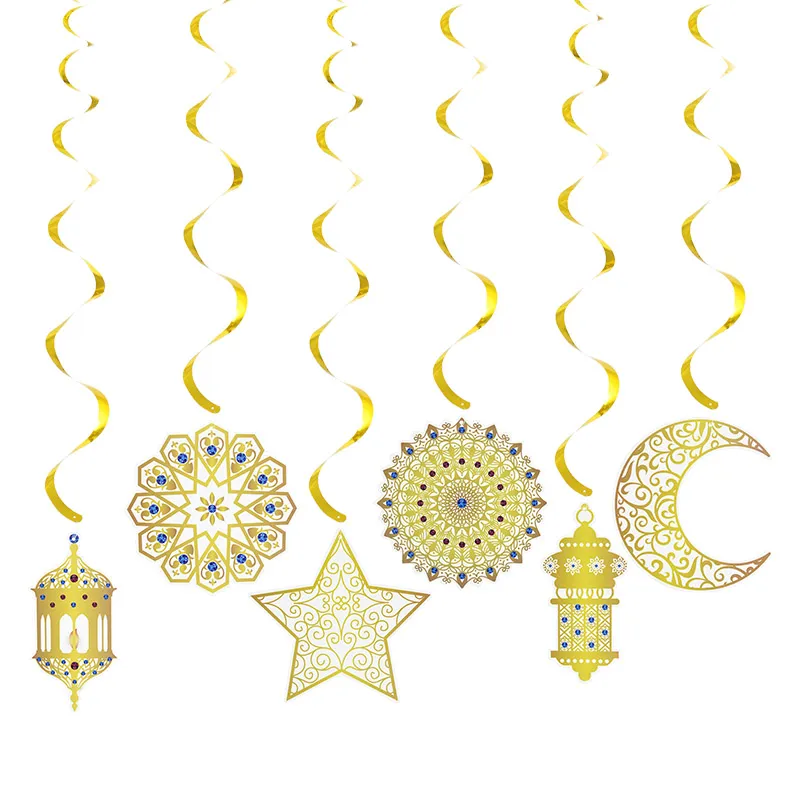 Paper Star Moon Eid Mubarak Hanging Ornaments ... From Dh912732018, $22 ...