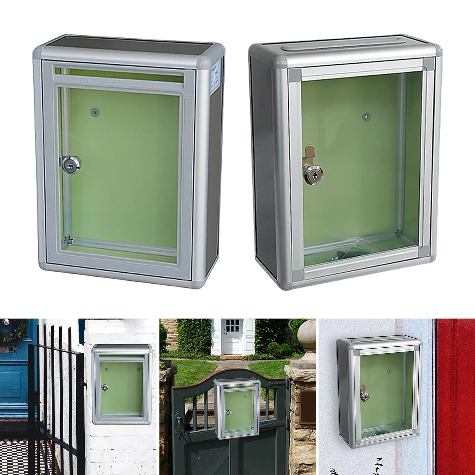 Lockable Wall Mounted Post Box Durable Decorative Newspaper Post Box Metal Post Boxes for Decorations Outside