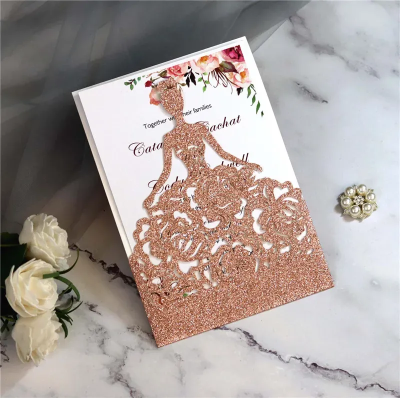 slim fit dress slacks Pink and Gold Glitter Quinceaera Invitations  Princesa Paloma