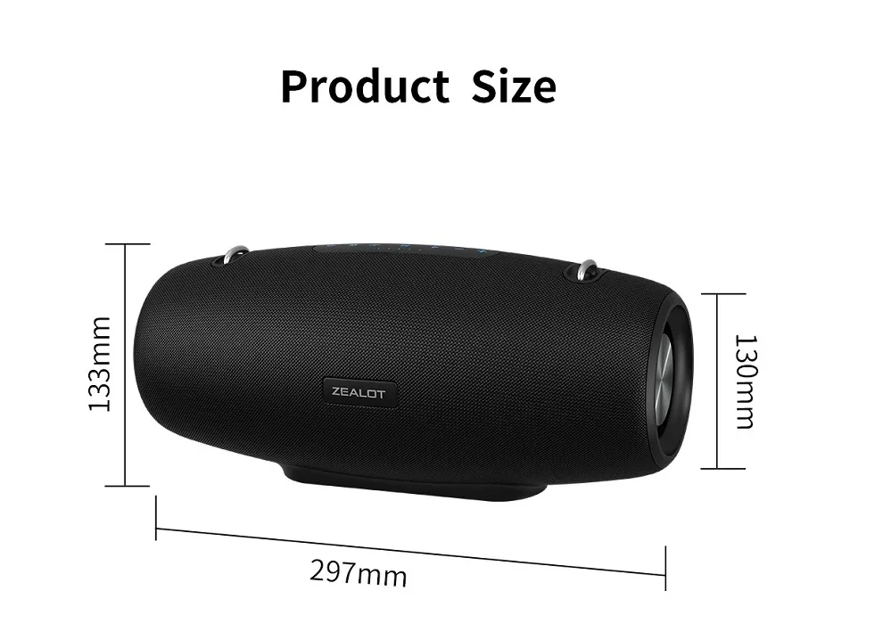 ラウドワイヤレスBluetoothスピーカーZealot S67 60Wポータブル