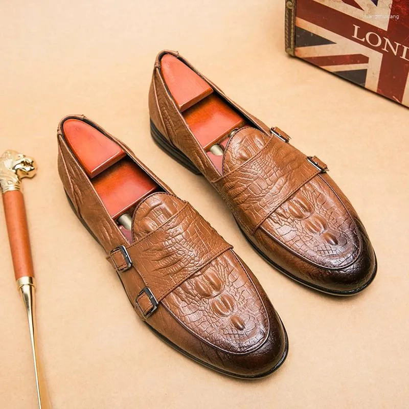 Sıradan Ayakkabı Deri Erkekler El Yapımı Loafers Slip-On Daireler Sürüş Resmi Wear Moccasins