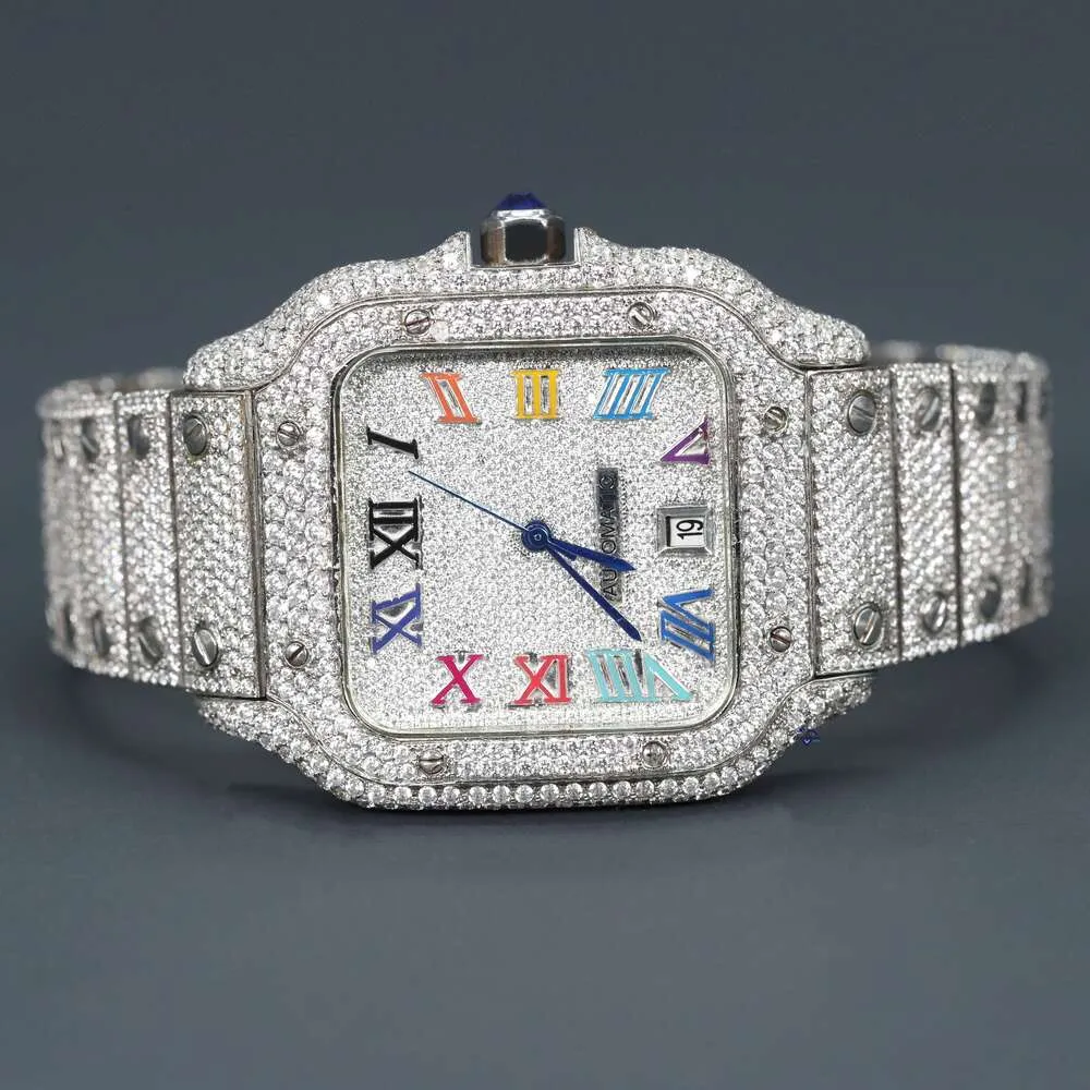 Luxury à la recherche de luxe Regardez Iced Out for Men Woman Top Craftsmain Unique et coûteux Mosang Diamond Montres pour Hip Hop Industrial Luxurious 11003