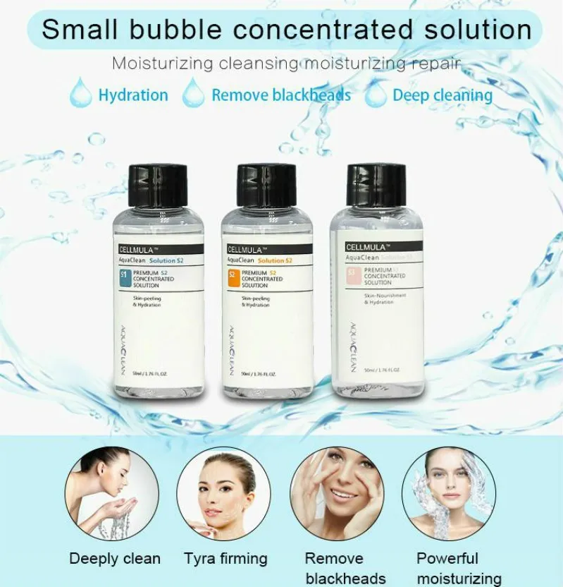 Microdermabrasion S1 S2 A3 Aqua Peeling Solution Concentrated Facial Serum Hydra Dermabrasion For Normal Skin Machine