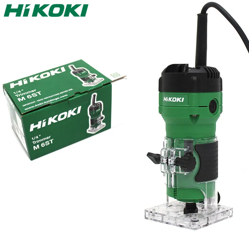 Hikoki M6ST 6,35 mm o 6 mm TRIMMER LOGRAGGIO MACCHINA DI LAGGIO IN LEGNO 220 V mobili da camminata in legno intaglio 32000 giri / min