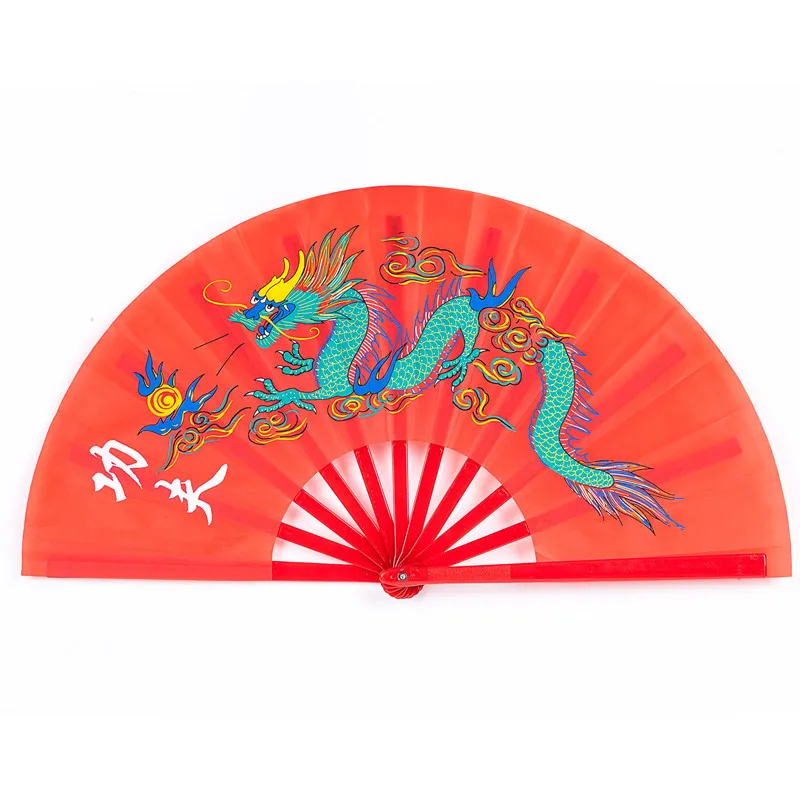 Foldable Plastic Tai Chi Yoga Kung Fu Hand Held Fan For Stage ...