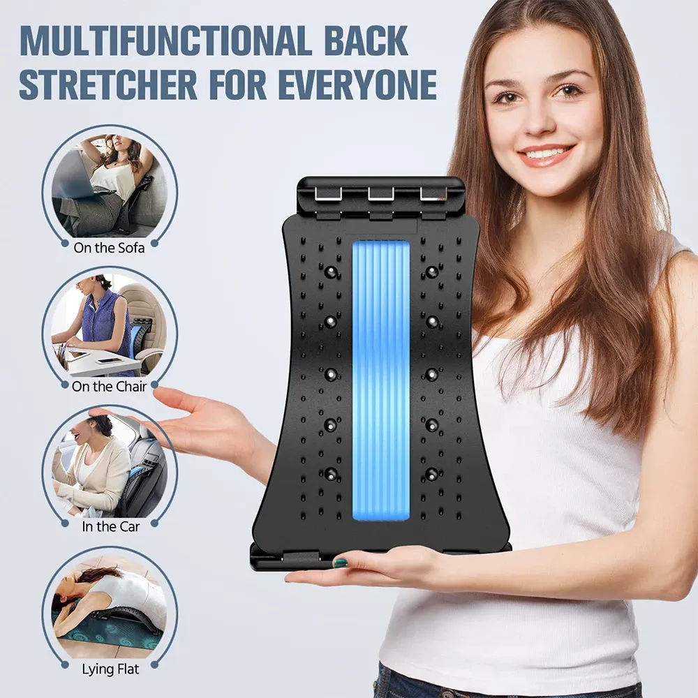 Lumbar Support Board With Support Belt - Multi-Level Adjustable Spine ...
