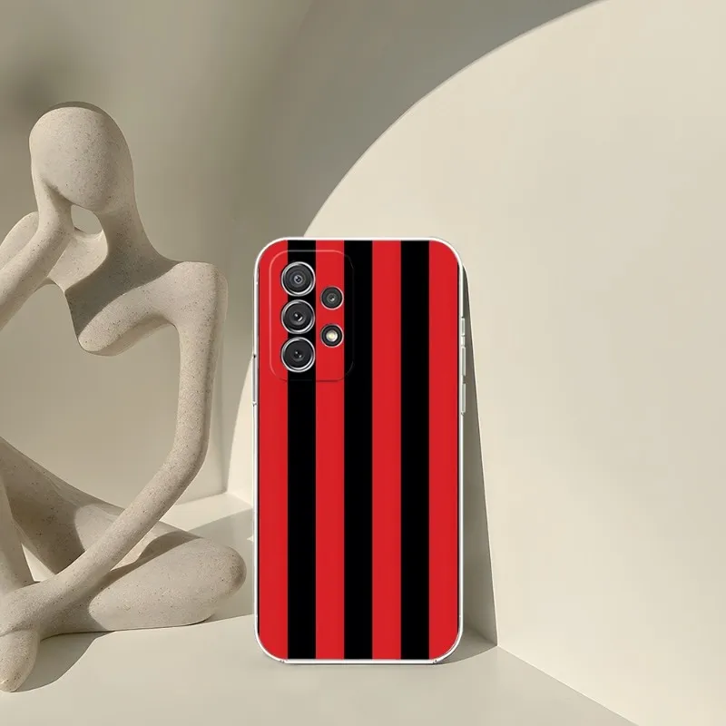 Milan Stripe Stripe Design Phone Case Claer für Samsung S23 S20 S30 S22 S10E S10 20FE Note 20 10 Pro Plus Ultra A12 A42 A71 A91