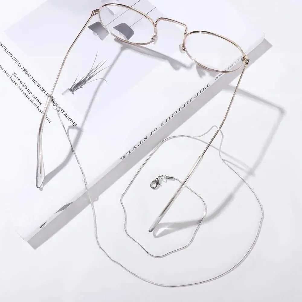 Glasögonkedjor Fashion Halsband med män pärlor anti förlust smycken läsglasögon kedja pärlkedja ansikts ansiktsmask halsband ansiktsmask rep fäste c240411