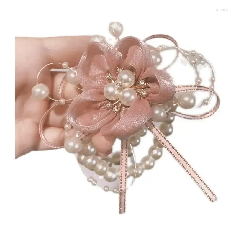 Decorative Flowers Super Fairy Flower Bride Wrist Bridesmaid Sisters Boudoir Group Bracelet Female Wedding Supplies