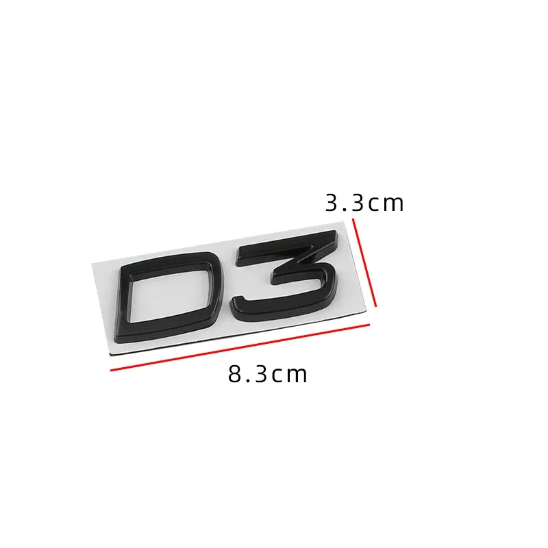 Car Metal D2 D3 D4 D5 D6 D7 Lettres Logo Trunk Emblem Badge Sticker pour Volvo S40 S60 V40 V50 XC40 XC60 V70 V60 S90 C30 XC90