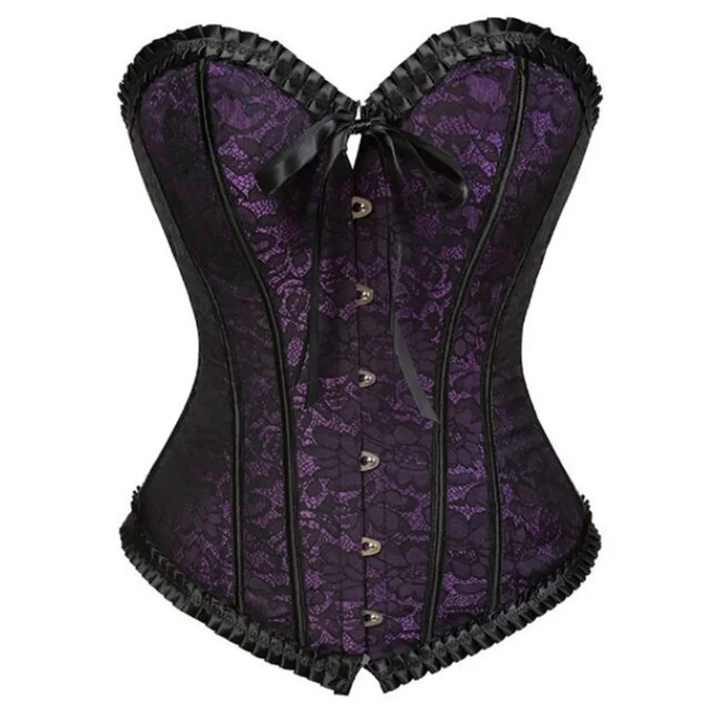 Corsetti top sexy in pizzo sexy plus size donne floreali erotiche shaper gustier corsetto overbust lingerie vintage moda