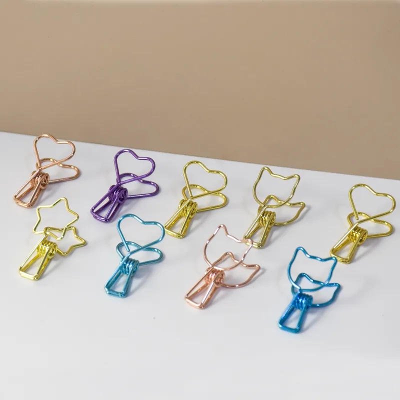 Mini Metall -Bindemittel Clips Office School Home Multicolor Paper Bindemittel Clips Papierklemme Lieferungen Bindung Sicherung Clips