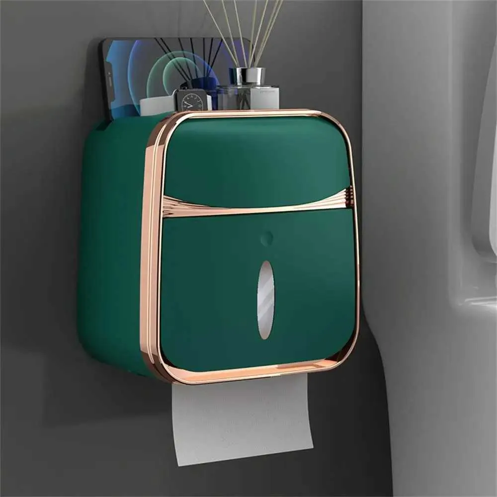 Supports de papier toilette porte-papier toilette Boîte de tissus de la salle de bains de salle de bain étagère d'étagère d'étagère d'étagère avec rangement de rangement distributeur wc accessoires de fournitures 240410