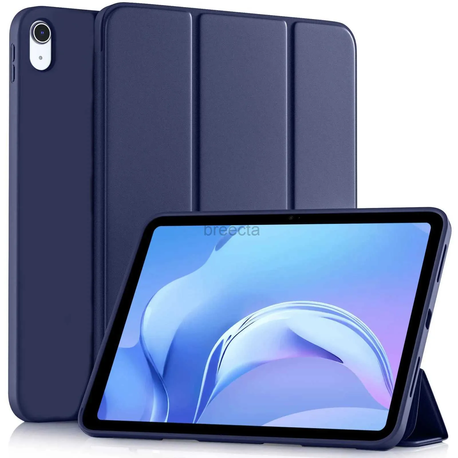 Tablet PC Case Sacs Case de tablette pour iPad 9.7 10.2 10,9 5e 6e 7e 8e 9e 10e génération Silicone Trifold Magnetic Flip Smart Cover 240411