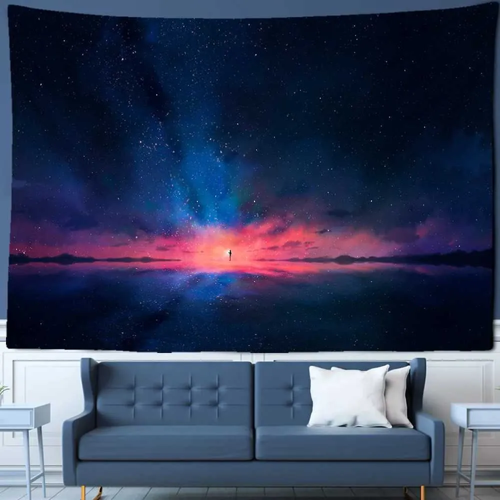 Paysage mural tapisserie tapestries home anime décor suspendu chambre fond de chambre décoration mignon mode r0411