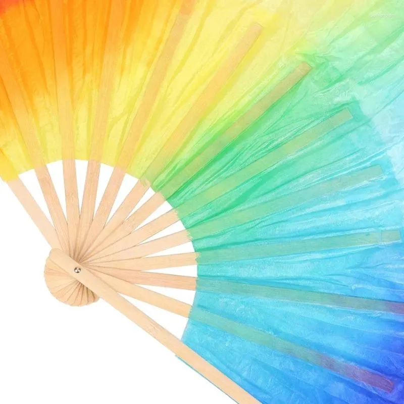 Figurines décoratives Dance Silk Color Gradient 150 cm Vendre des accessoires Longueur d'imitation Fans danseurs longs Ms.Belly Dancing Practice