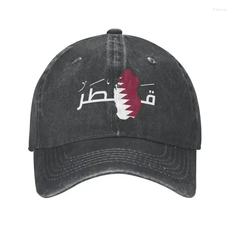 Boll Caps Classic Unisex Cotton Qatar in Arabic Pin Baseball Cap Vuxen Justerbar Dad Hat For Men Women Sports