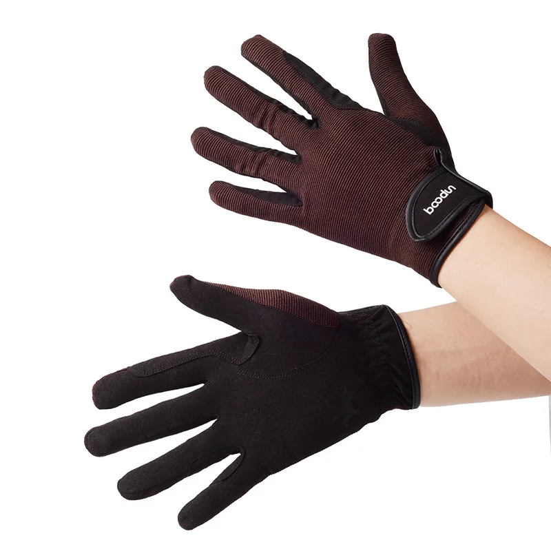 Gants professionnels de l'équitation pour les hommes gants équestres antikides résistants aux gants