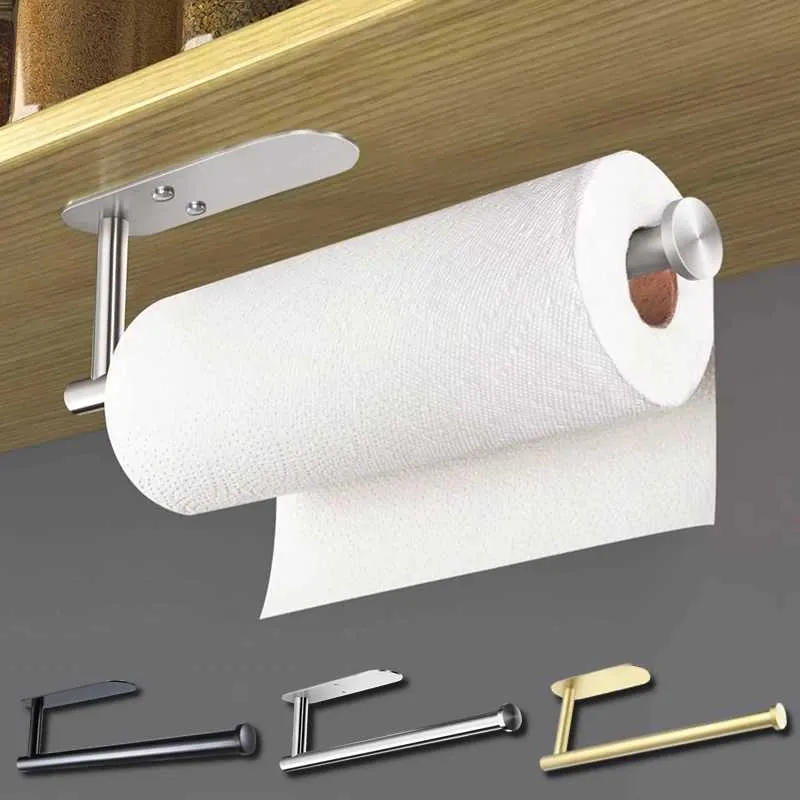 Держатели туалетной бумаги Клейтная туалетная бумага держатель кухонный рулон полотенец для салфетки дозатор абсорбирующей стойки ткани вешалка из нержавеющей стали.