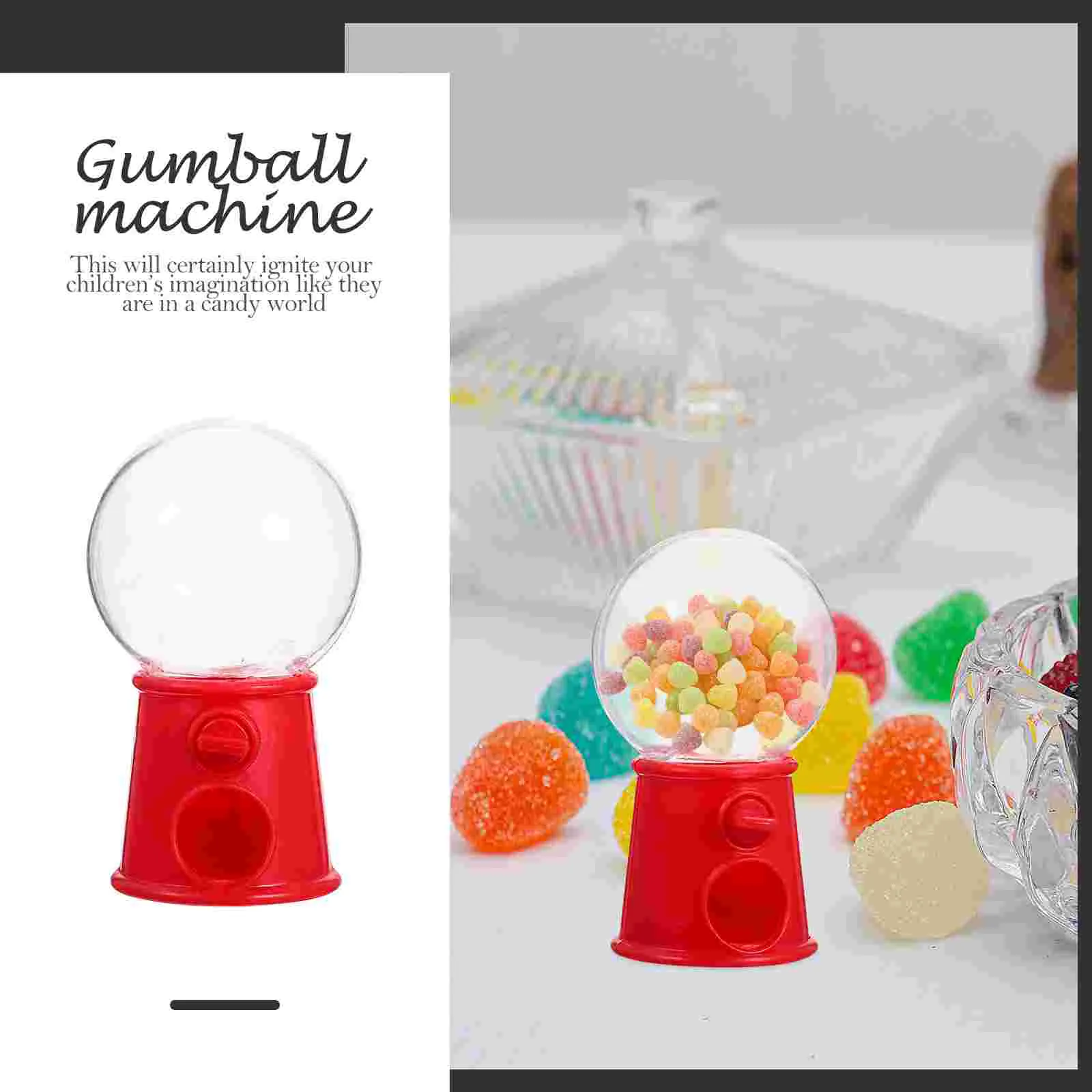 24 pezzi Mini macchina per bobble bobble Candy Gumball Machine masticando caramelle di gomma che distribuiscono bambini in plastica per bambini