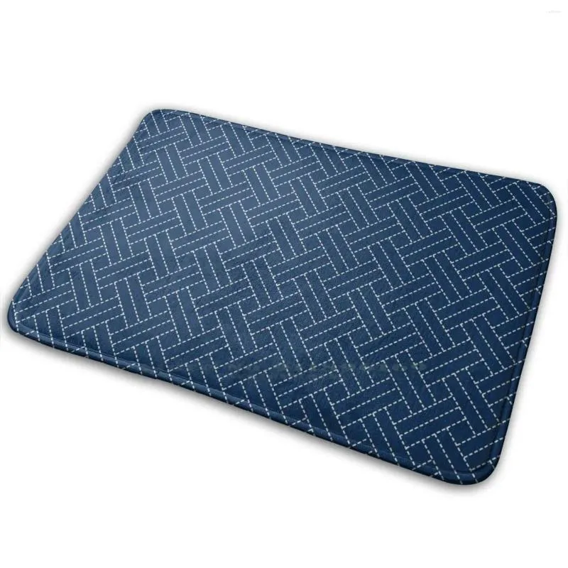 Teppiche Japanisches Muster - Sashiko Matte Teppich Teppich Anti -Slip -Schlafzimmer Eingangstür Stickerei traditionell