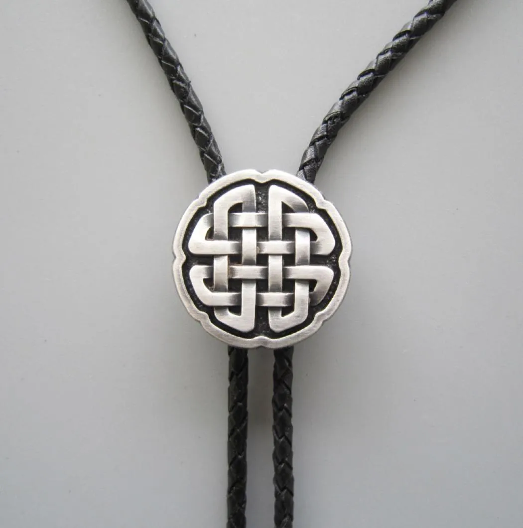 Original Antique Real Silver Plated Celtic Knot Bolo Tie Halsband Bolotie-070SL Gratis frakt Helt ny i stock5877628