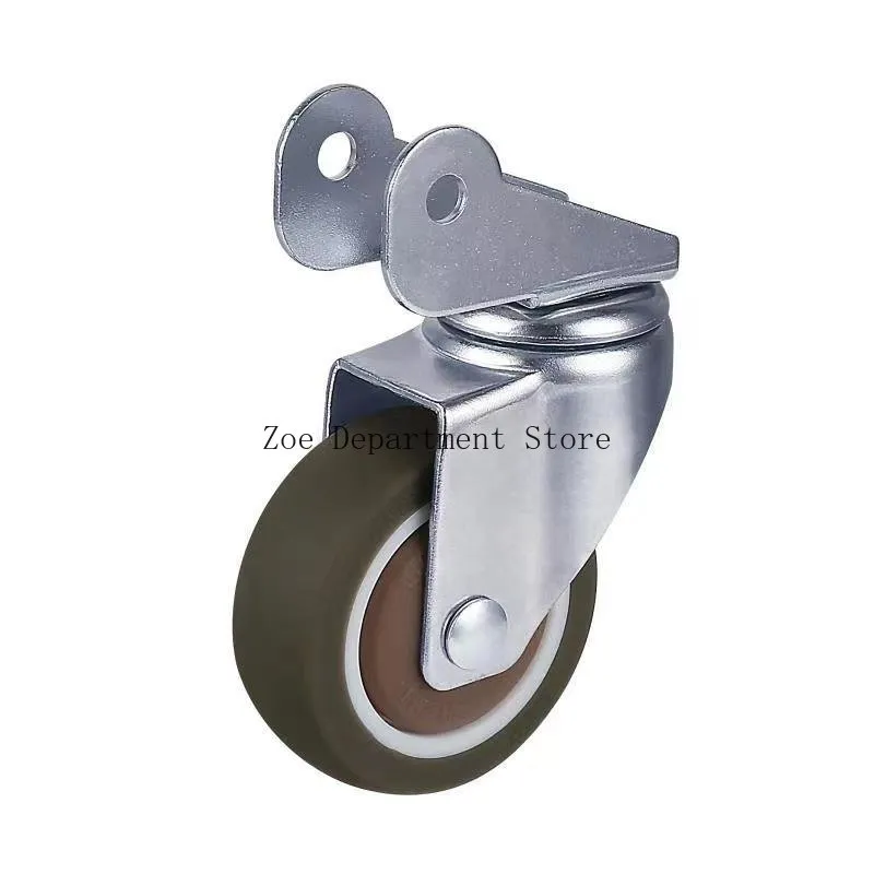 U-vormige spalk Super Mute Wheels/Casters, TPE Wheel, Anti-Wrap Wheel, met lager, Baby Bed Universal Casters, zacht en stil