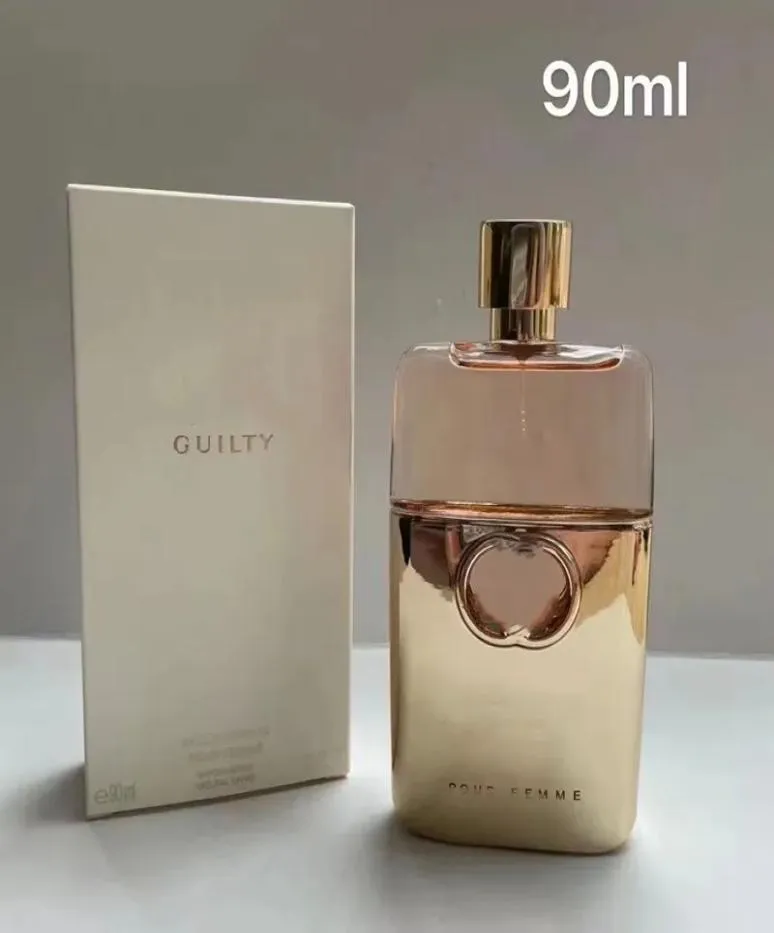 Dernière design de luxe Cologne Femmes Perfume Men 100ml Guilty Gol Black Bottle Version la plus élevée SPALL PRAUTS STYLE Classic Long L9340886