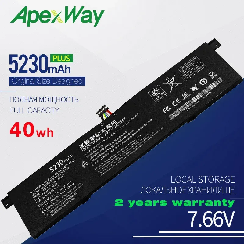 Batteries ApexWay 7.6V 5230 mAh R13B01W R13B02W New Laptop Battery For Xiaomi Mi Air 13.3" Series Tablet PC 40WH