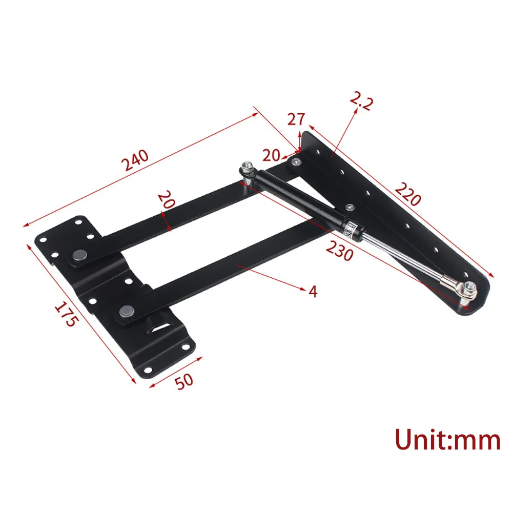 2pcs soulève le haut pliant pliant table de thé hydraulique à charnière meuble de meubles de meubles de meubles pour table de table de table de table de table