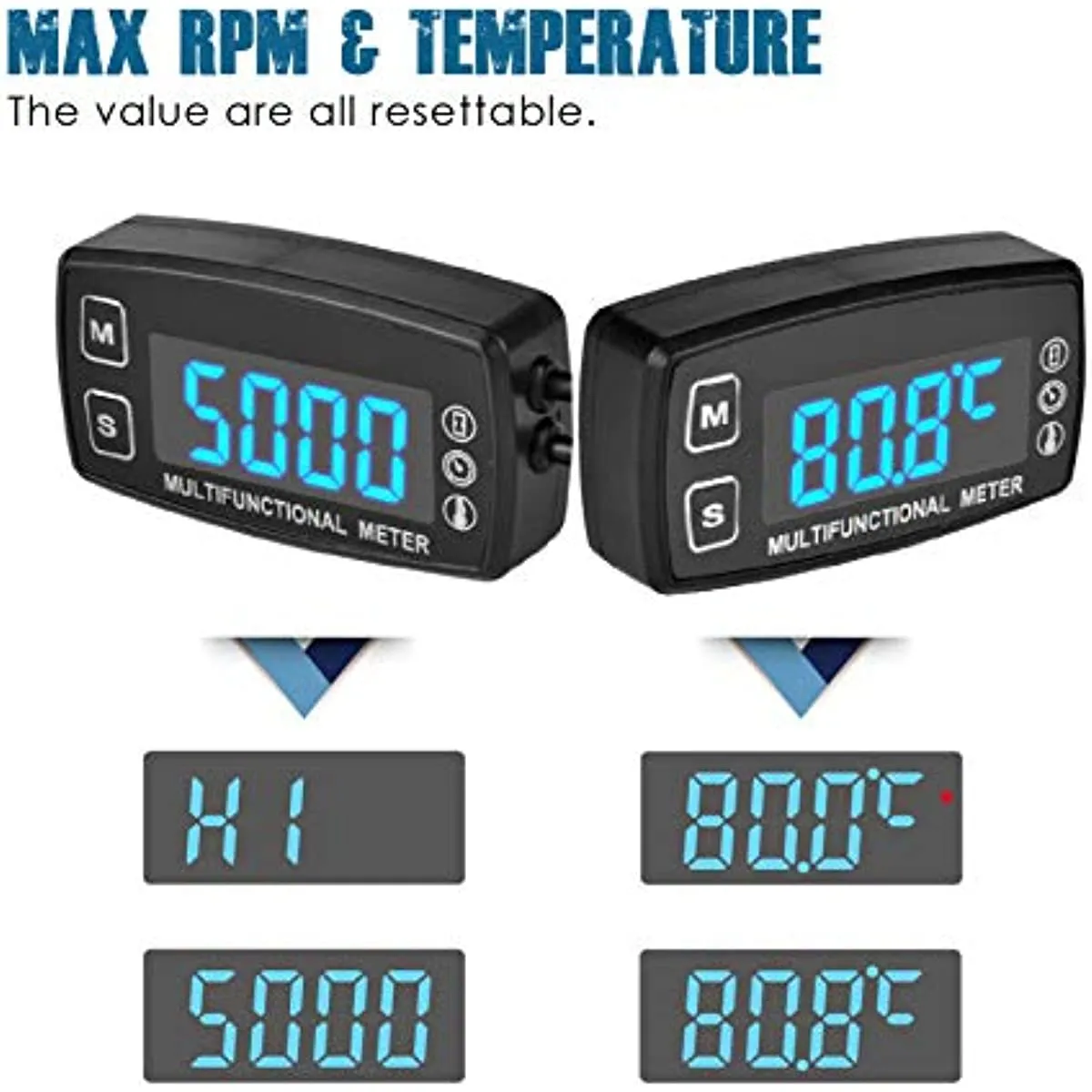 Digital LED Engine Hour Meters RPM & Temperature... From Ddmyearth ...