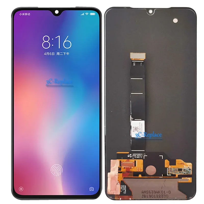 AMOLED / TFT Black 6.4Inch For Xiaomi Mi 9 Mi9 Pro 4G 5G Full LCD DIsplay Touch Screen Digitizer Panel Assembly / Frame