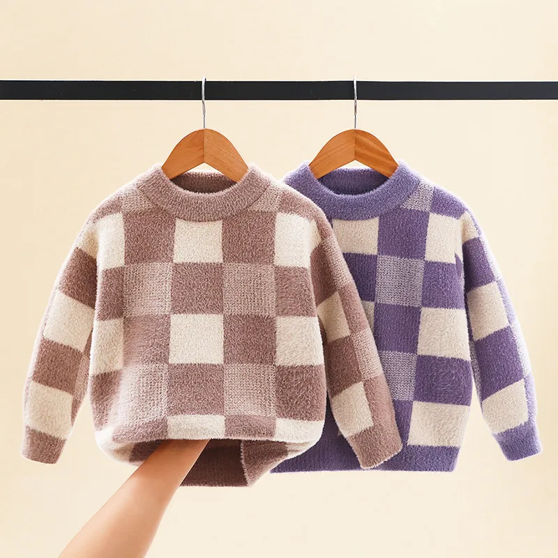 Meninos suéteres de inverno outono crianças malhas de lã moletons por 1 a 8 anos de idade Tops Sweater Kids Suplover NOVO