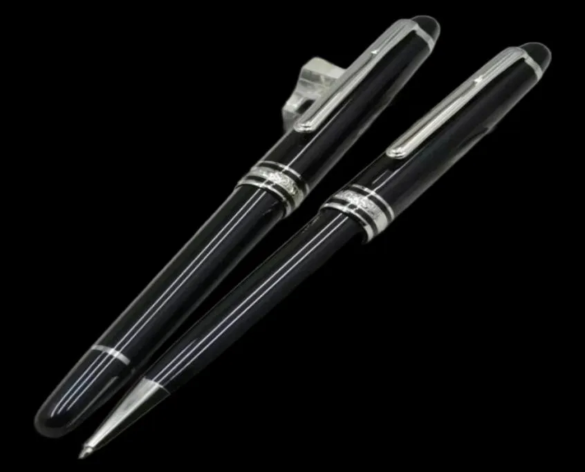 S Luxury Msk163 Classic Black Resin Rollerball pen Bolígrafo Plumas estilográficas Papelería material de oficina escolar con Ser9340922