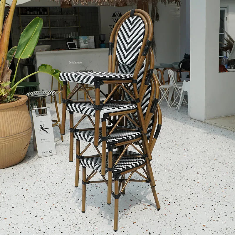 Rattan Furniture Outdoor Bistro Set: Small Apartment Garden