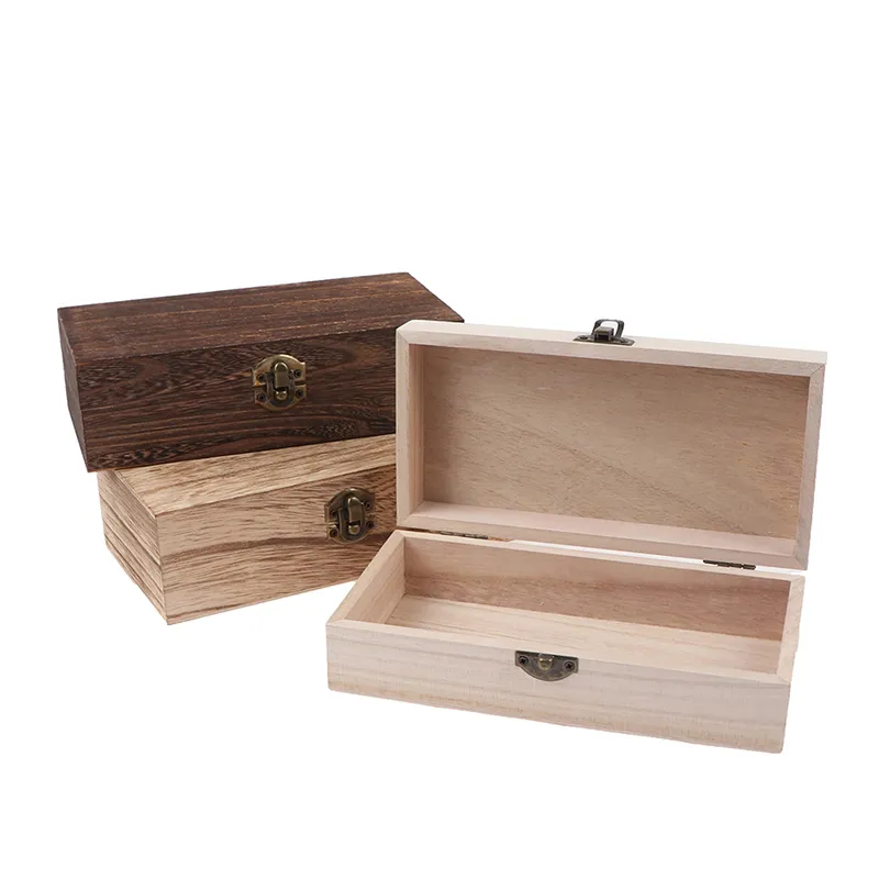 Storage Box Heart Shape Wood Box Jewelry Box Wedding Gift Makeup Cosmetic Earrings Ring Desk Rangement Make Up Wooden Organizer