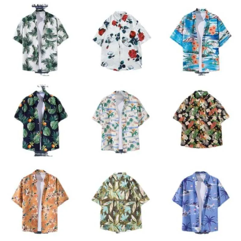 2024 Balinese Floral Shirt Floral Short Sleved Shirt męs