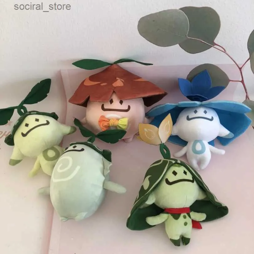 Animaux en peluche en peluche 15cm Genshin Impact Sumeru Aranara Plux Cotton Doll Cosplay Cartoon Plux Pendant Toy Doll Mini Keychain Backpack Gifts L411