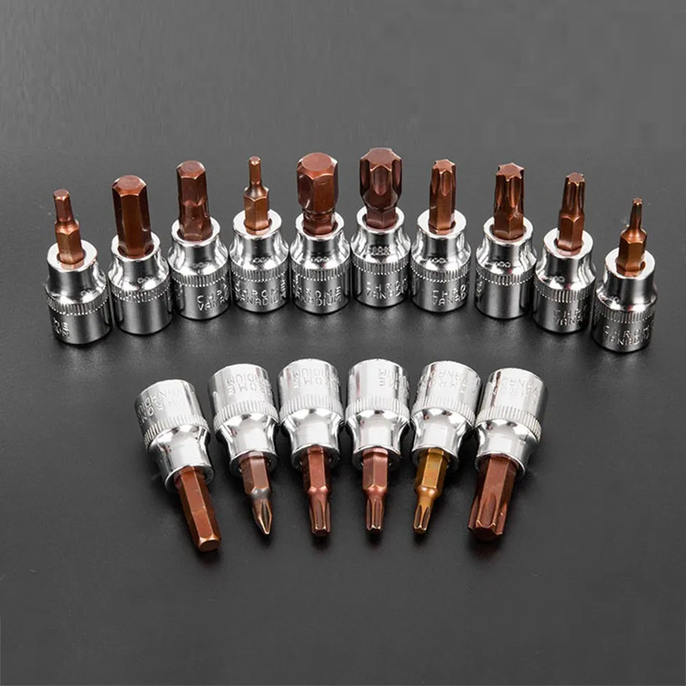 H6 Socket Bit 3/8 Inch Drive Alloy Hex Bit Socket Set H3 H4 H5 H6 H8 H10 for ...