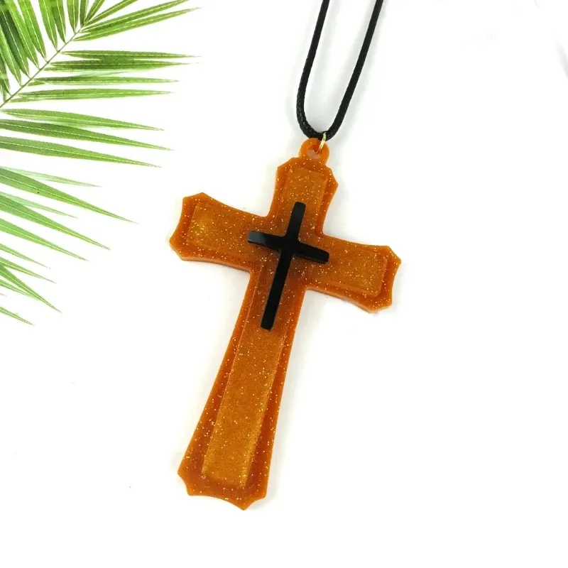 Kreuzharzform, Kruzifix Silikonform Epoxidharz Kreuzform für DIY -Gussschlüsselketten Halskette Anhänger Schmuck Schmuck