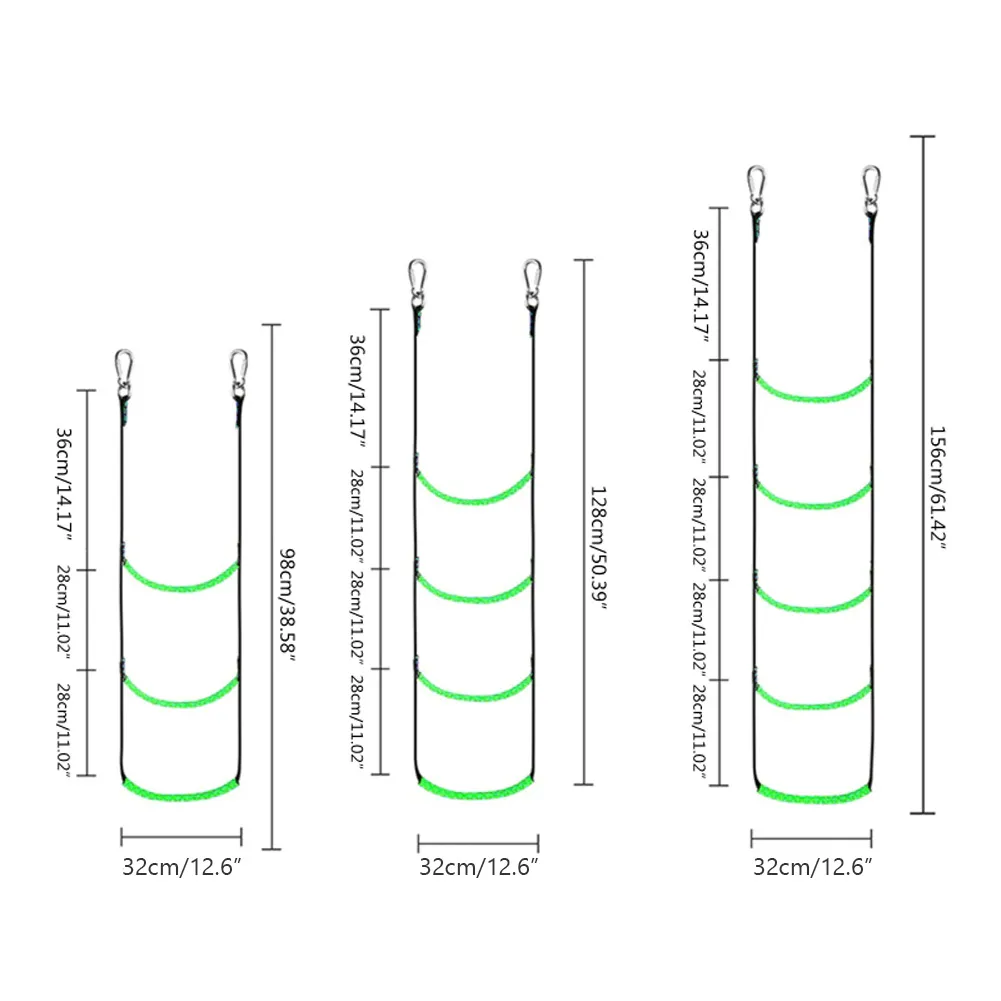 Pool Ladder Above Ground 4 Step Boat Rope Ladder,Heavy Duty Marine Rope Ladder,Portable Boat Ladders For Sale